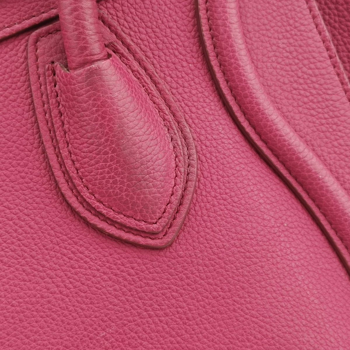 Pre-owned Celine Luggage Micro shopper Pink Leather  handbag | stylenewstar