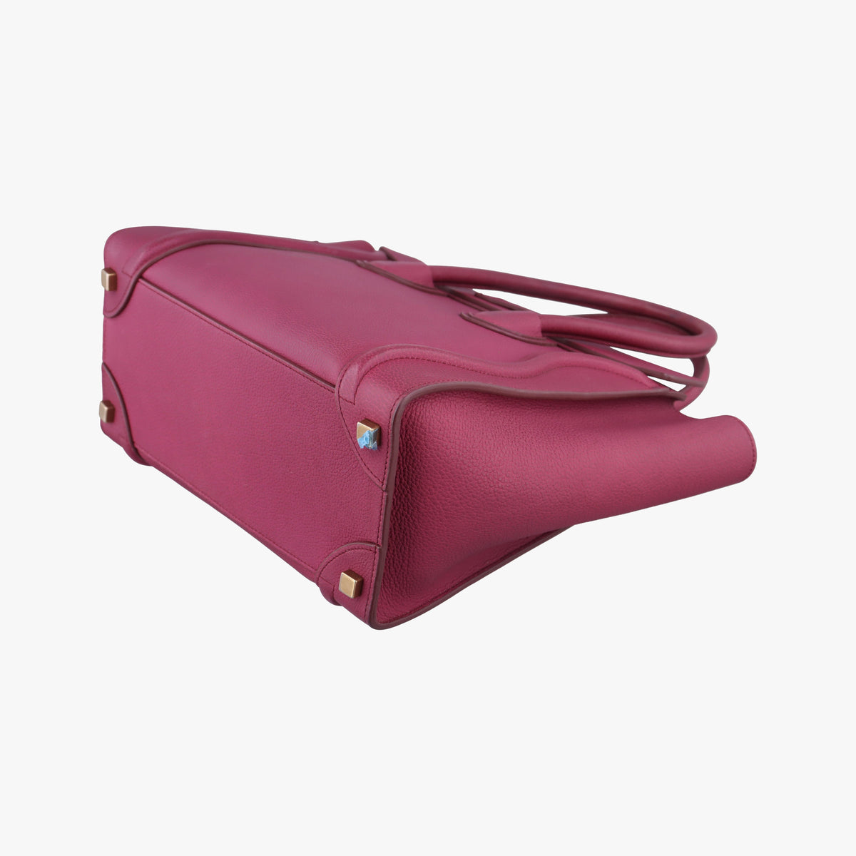 Pre-owned Celine Luggage Micro shopper Pink Leather  handbag | stylenewstar