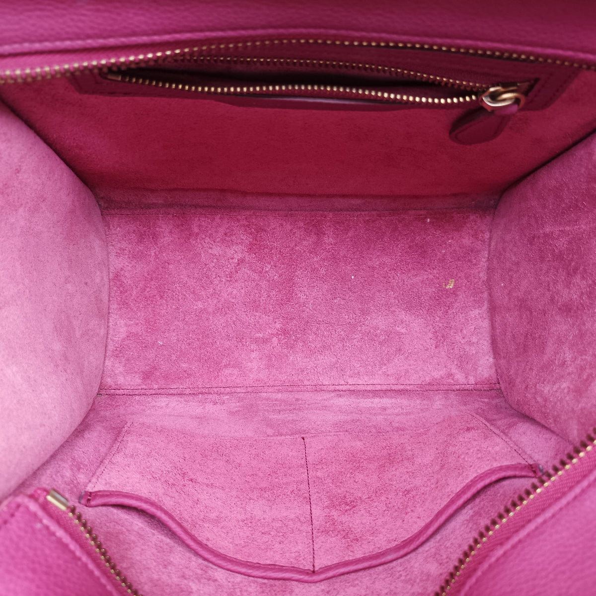 Pre-owned Celine Luggage Micro shopper Pink Leather  handbag | stylenewstar