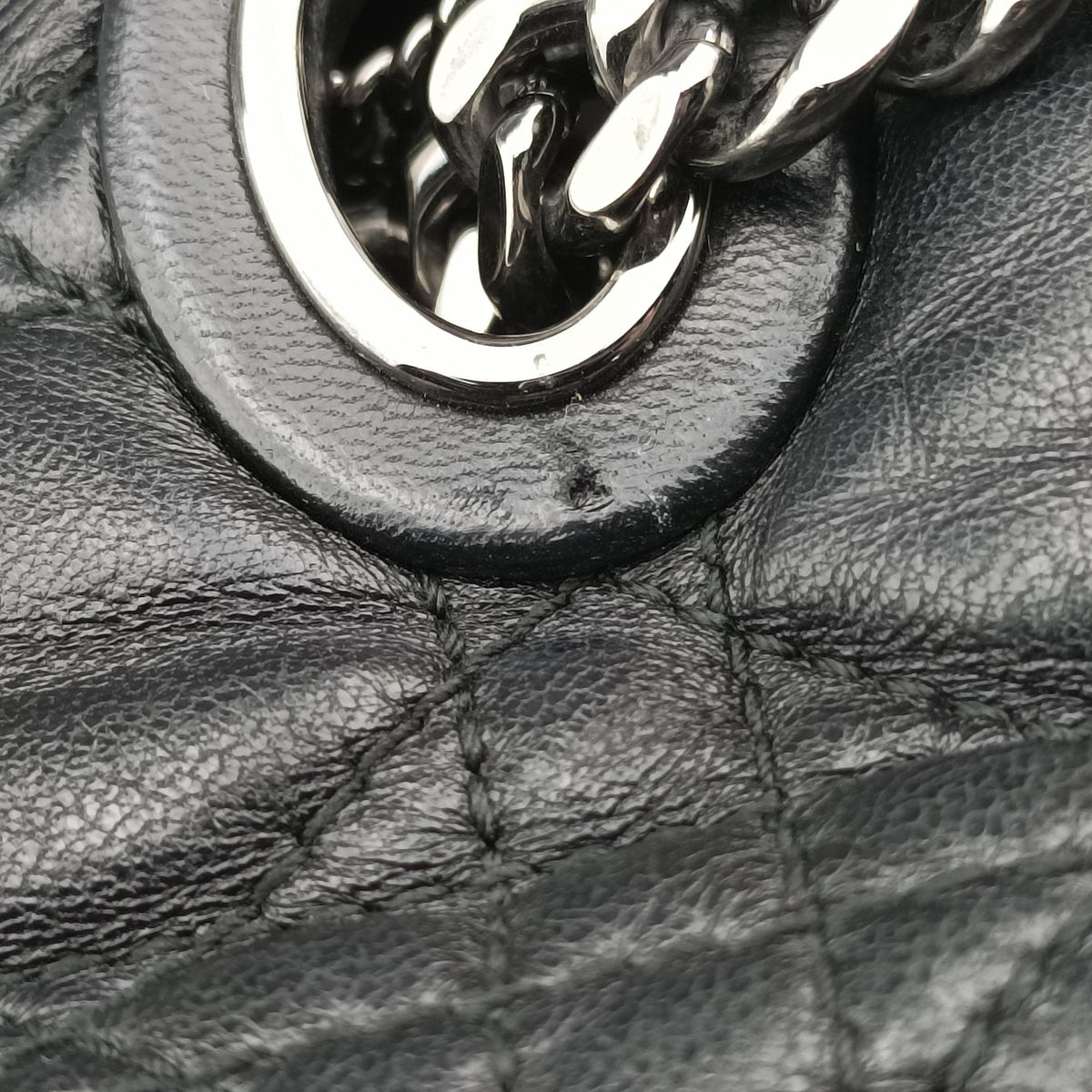 Pre-owned Christian Dior Cannage stitching Black Lambskin  handbag | stylenewstar