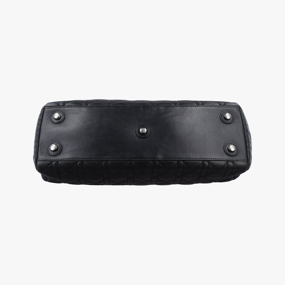 Pre-owned Christian Dior Cannage stitching Black Lambskin  handbag | stylenewstar