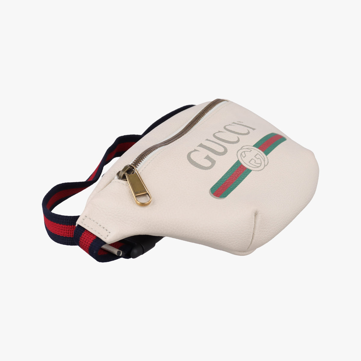 Pre-owned Gucci Print White Leather 527792 bum bag/waist bag | stylenewstar