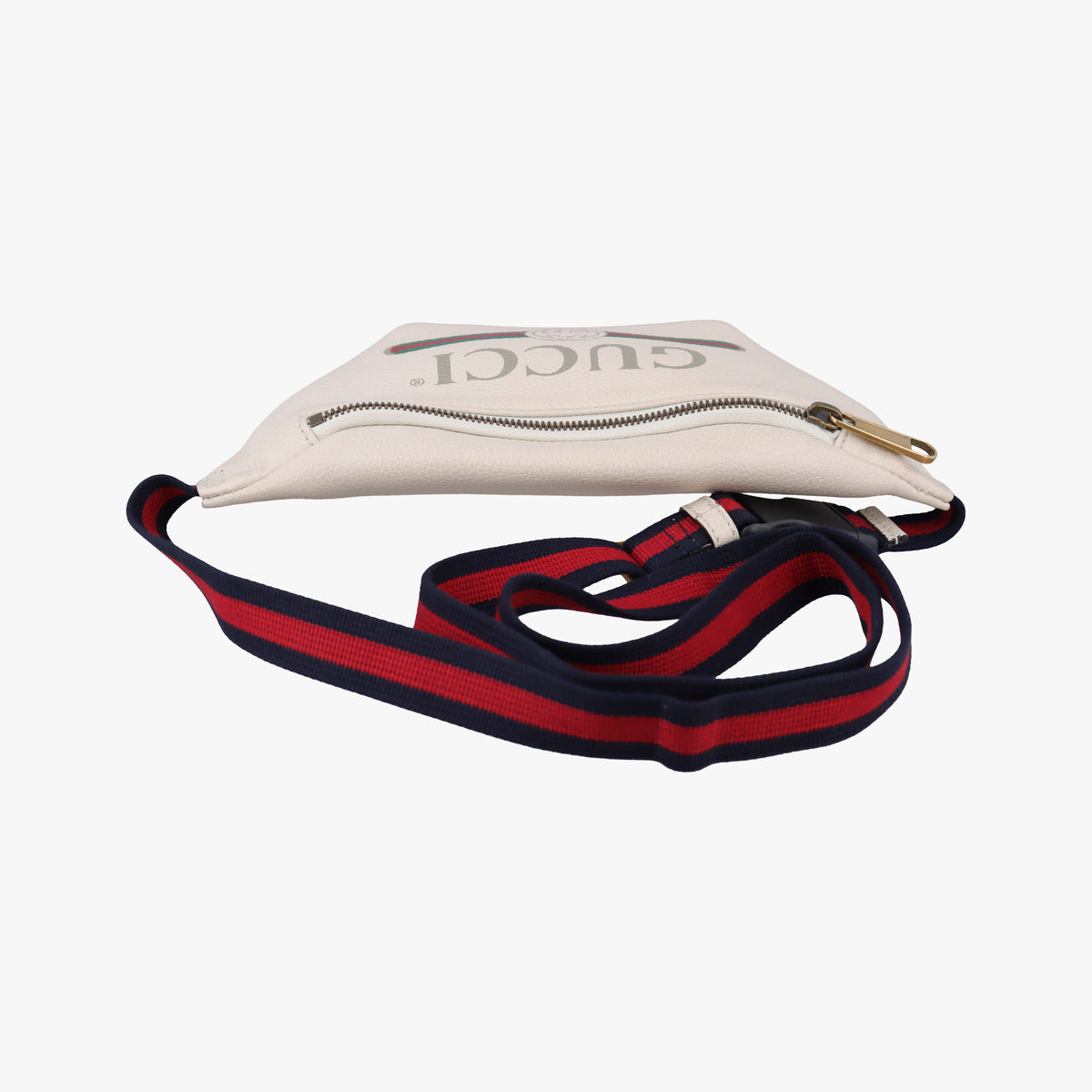 Pre-owned Gucci Print White Leather 527792 bum bag/waist bag | stylenewstar