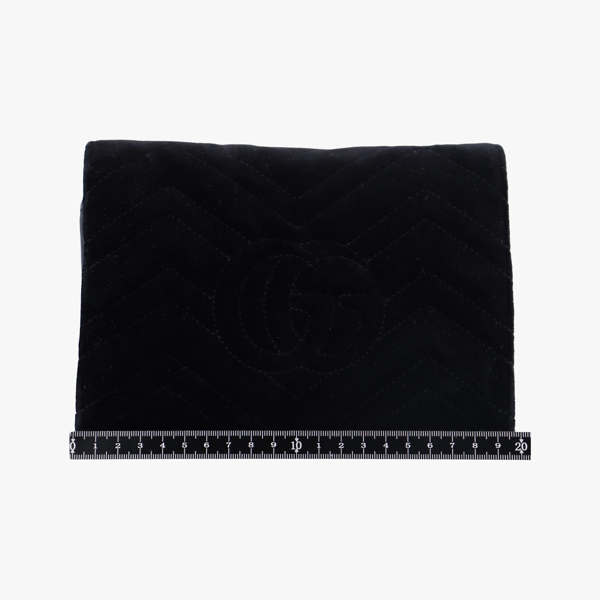 Pre-owned Gucci GG Marmont Black velour 474575 shoulderbag | stylenewstar