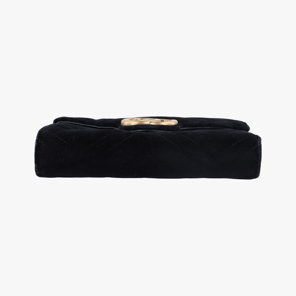 Pre-owned Gucci GG Marmont Black velour 474575 shoulderbag | stylenewstar