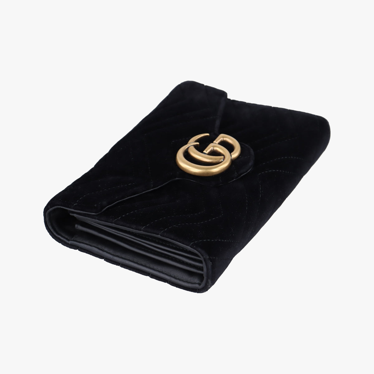 Pre-owned Gucci GG Marmont Black velour 474575 shoulderbag | stylenewstar