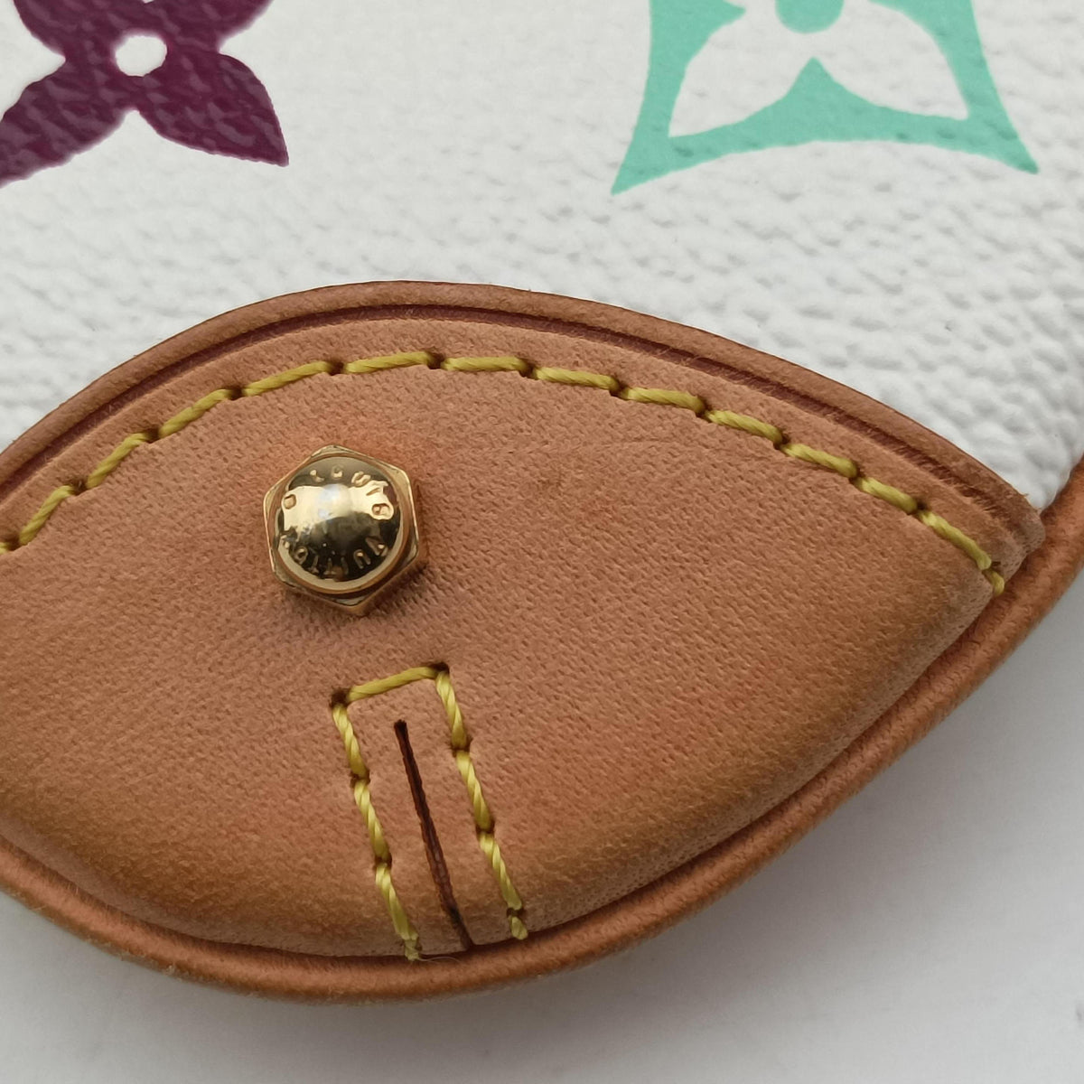 Pre-owned Louis Vuitton Pochette Mira MM Pouch white Monogram Multicolor M60096 handbag | stylenewstar