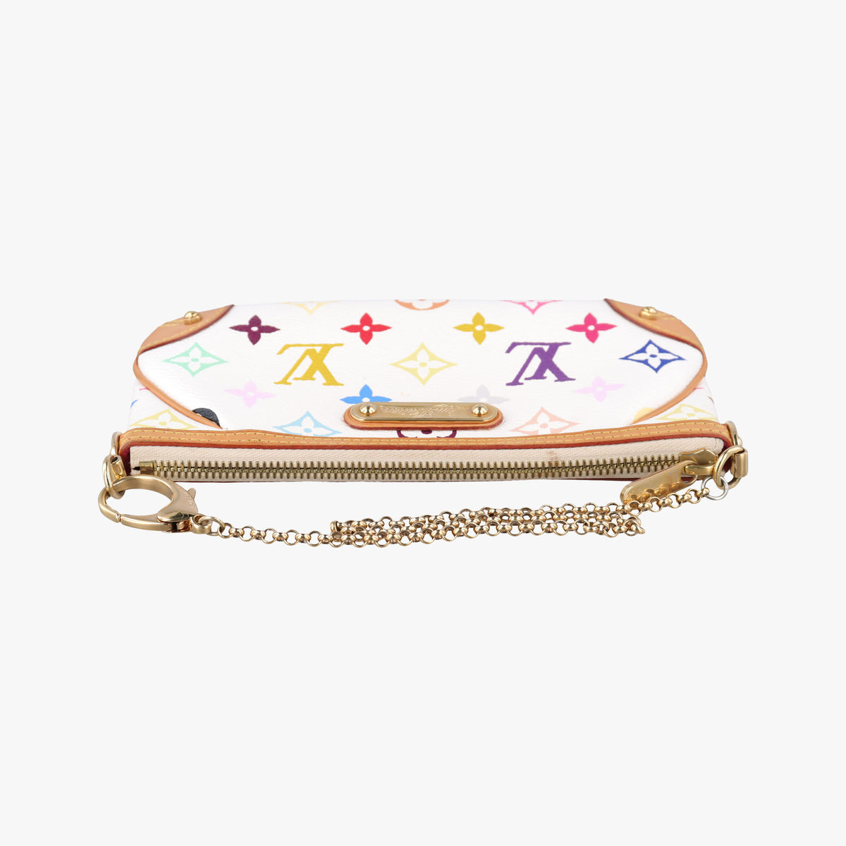 Pre-owned Louis Vuitton Pochette Mira MM Pouch white Monogram Multicolor M60096 handbag | stylenewstar