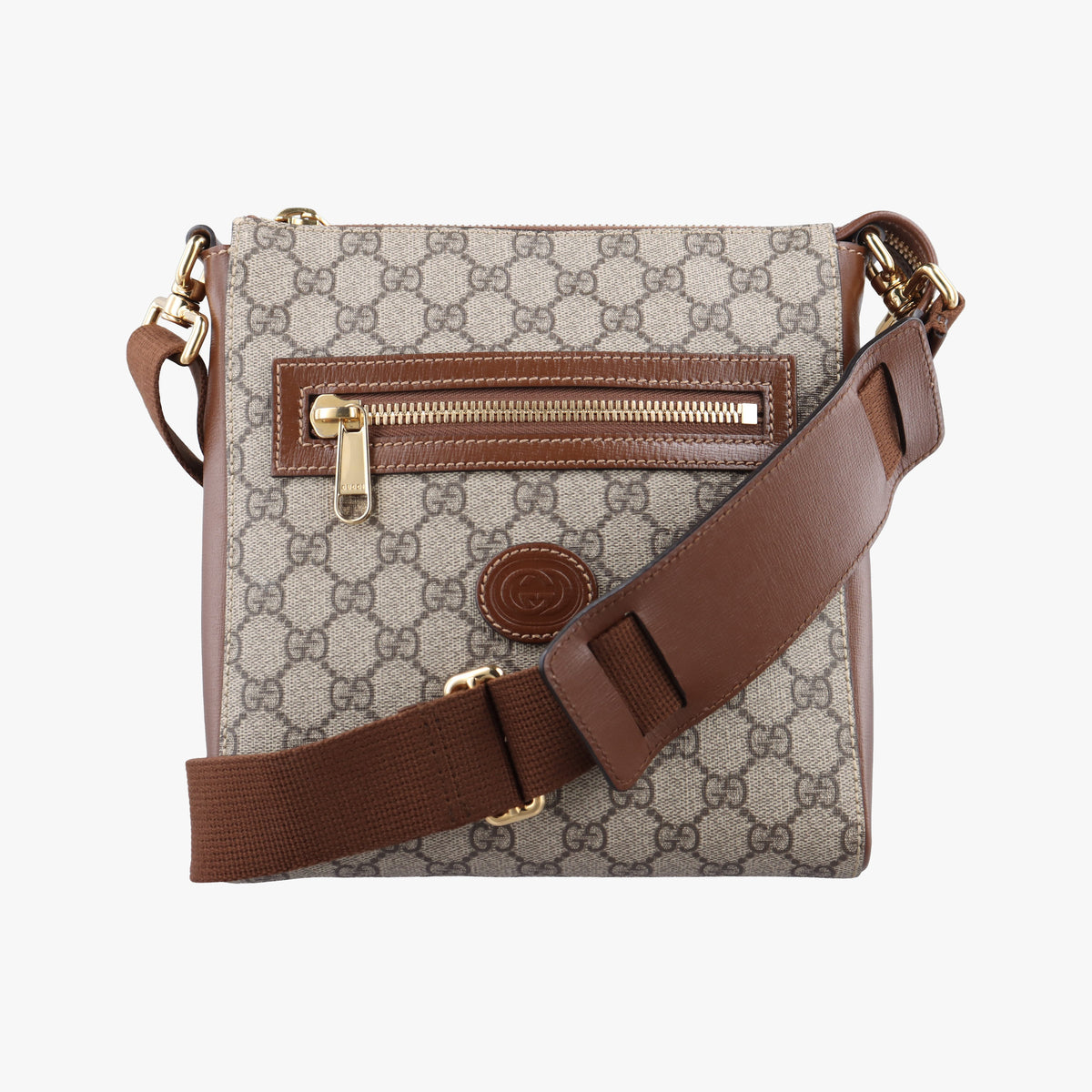 Vintage Gucci GG RETRO Messenger Beige×Brown PVC coated canvas×leather 681021 shoulderbag | stylenewstar
