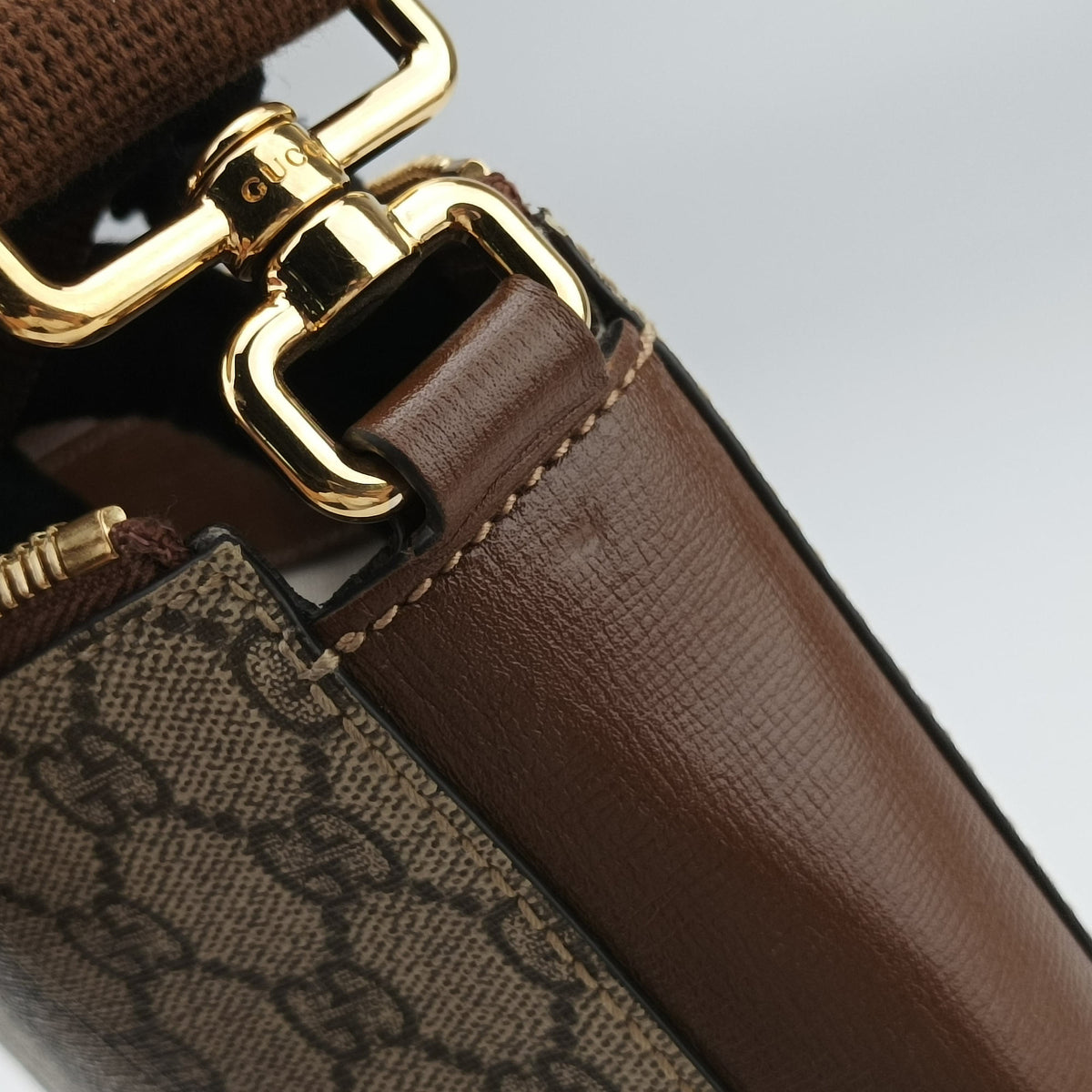 Vintage Gucci GG RETRO Messenger Beige×Brown PVC coated canvas×leather 681021 shoulderbag | stylenewstar