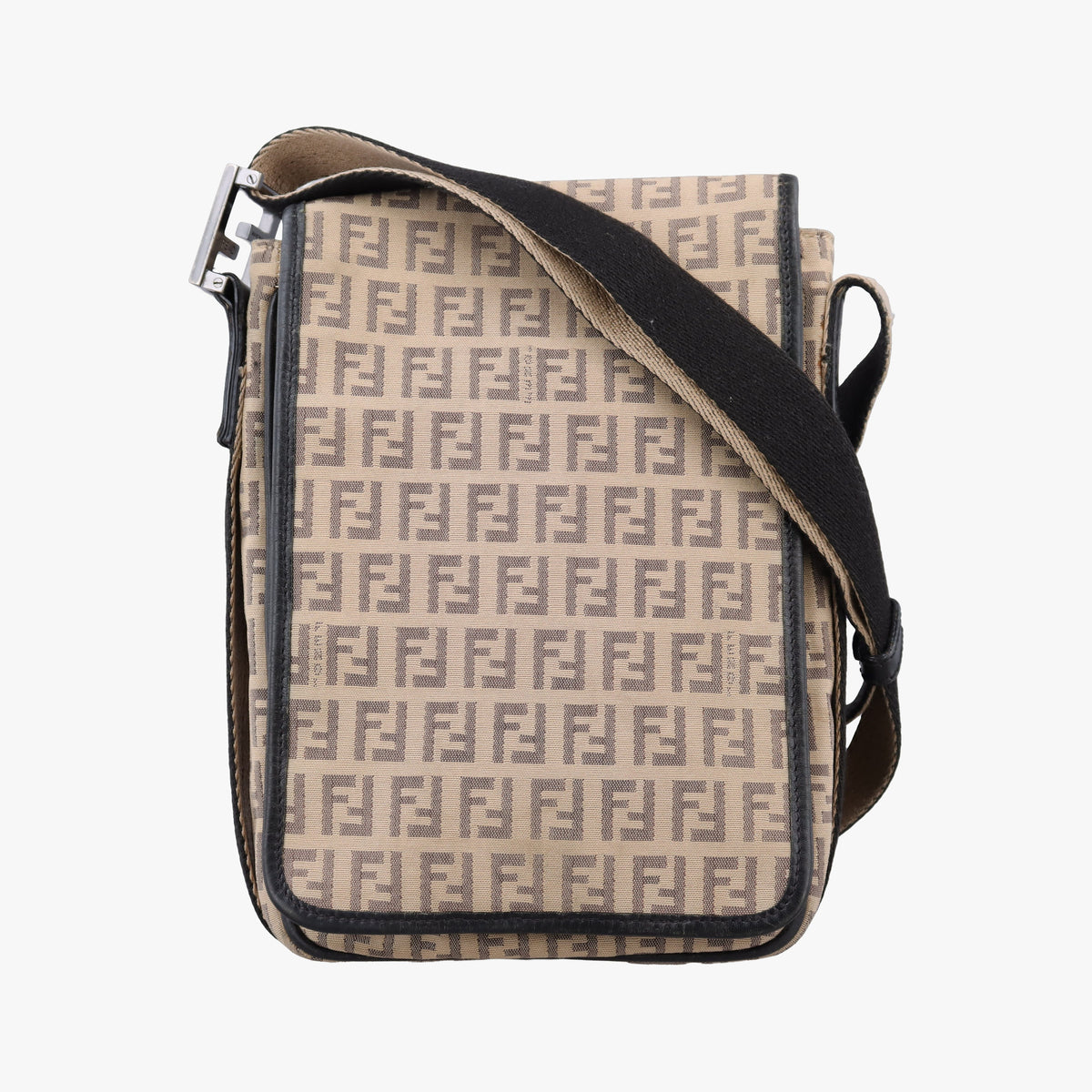 Pre-owned Fendi Zucchino Beige canvas  shoulderbag | stylenewstar