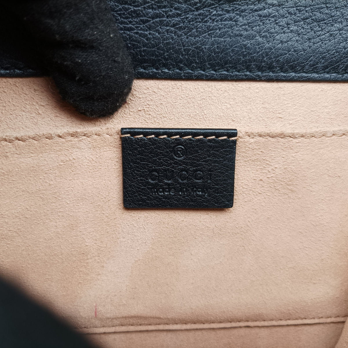 Pre-owned Gucci Totem  Sherry line Butterfly Black Leather 505387 shoulderbag | stylenewstar
