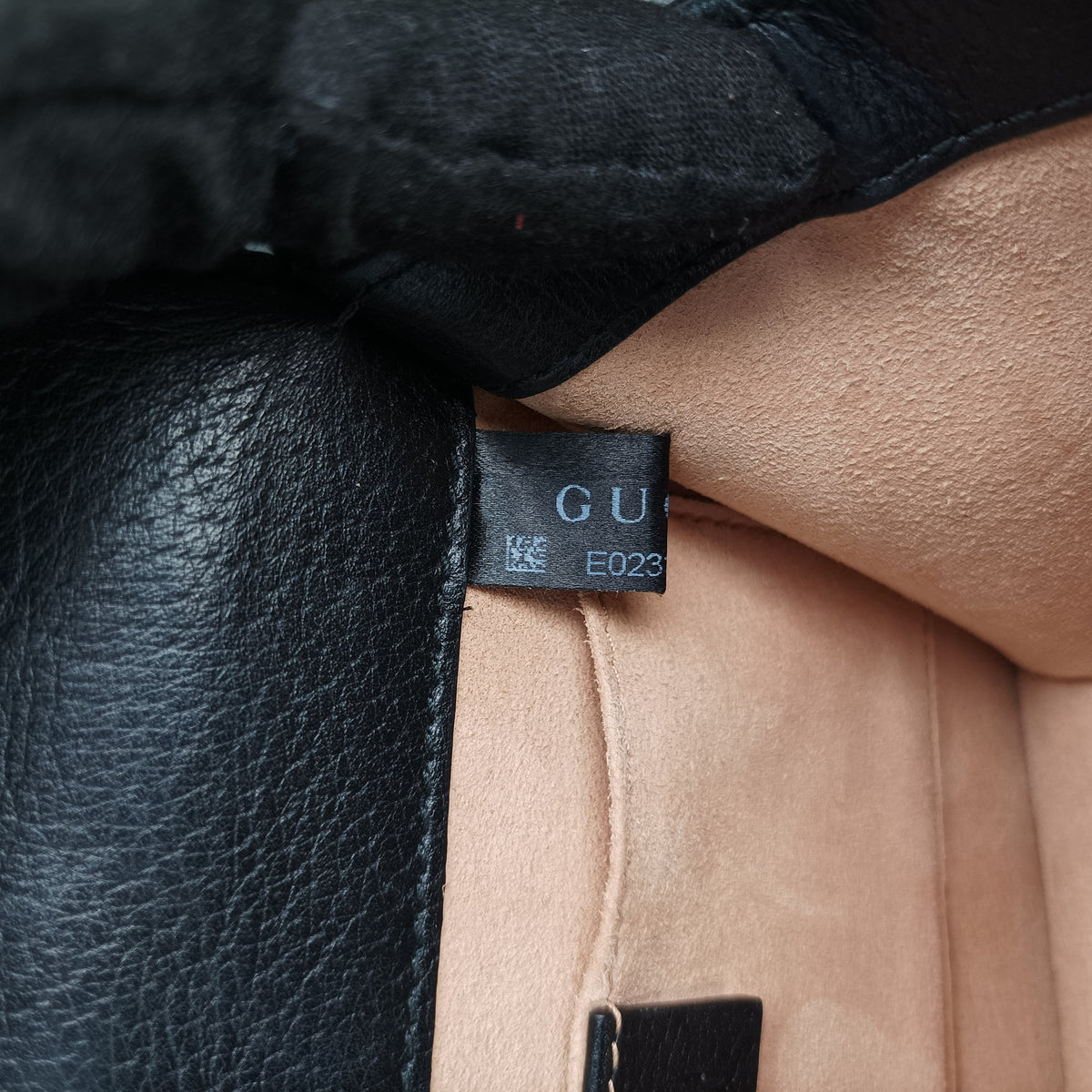 Pre-owned Gucci Totem  Sherry line Butterfly Black Leather 505387 shoulderbag | stylenewstar