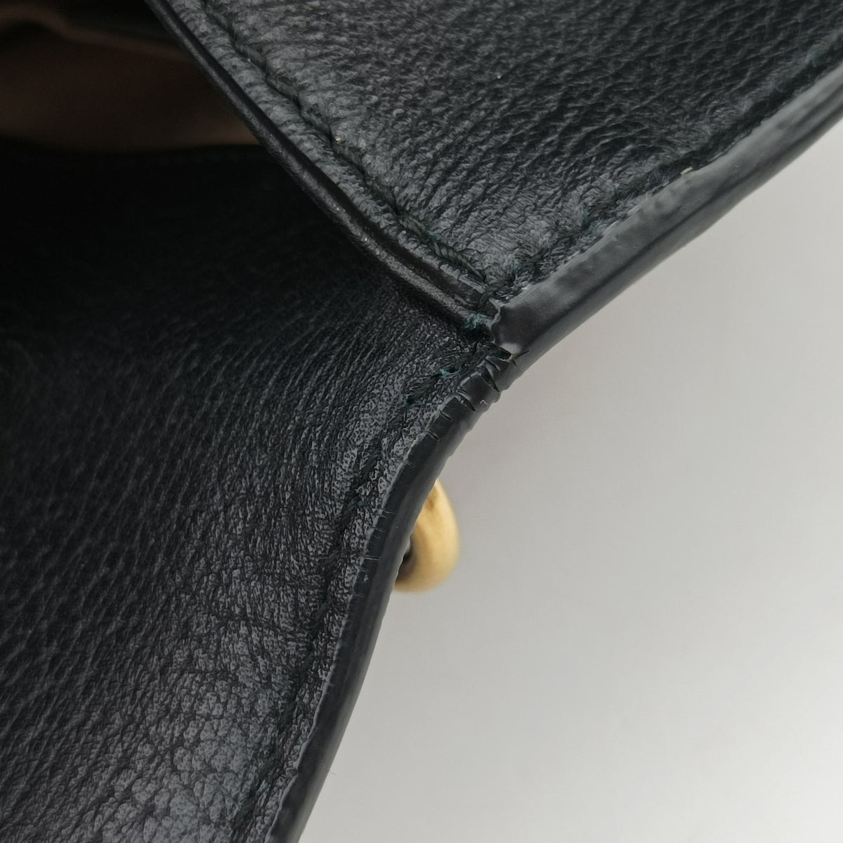 Pre-owned Gucci Totem  Sherry line Butterfly Black Leather 505387 shoulderbag | stylenewstar