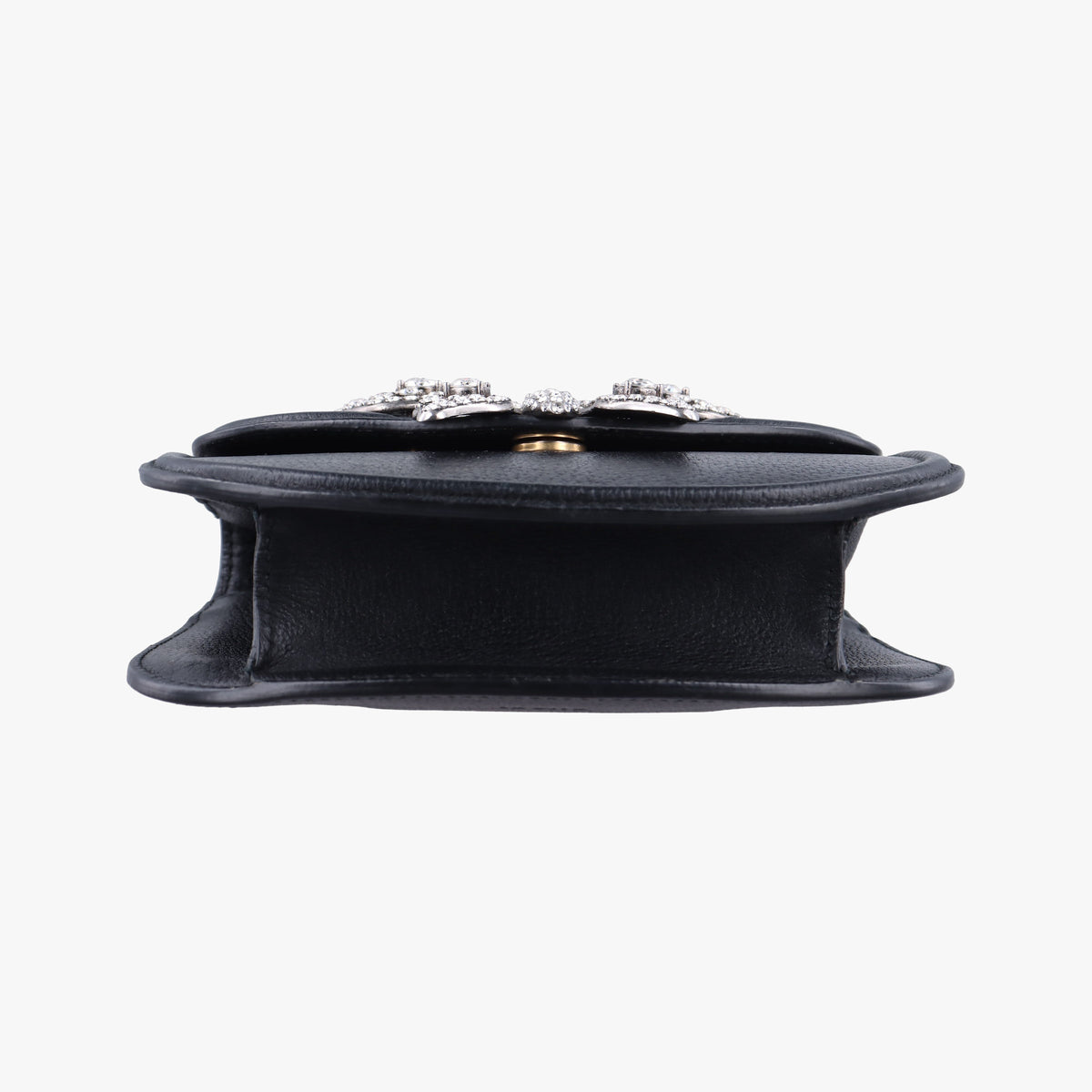 Pre-owned Gucci Totem  Sherry line Butterfly Black Leather 505387 shoulderbag | stylenewstar
