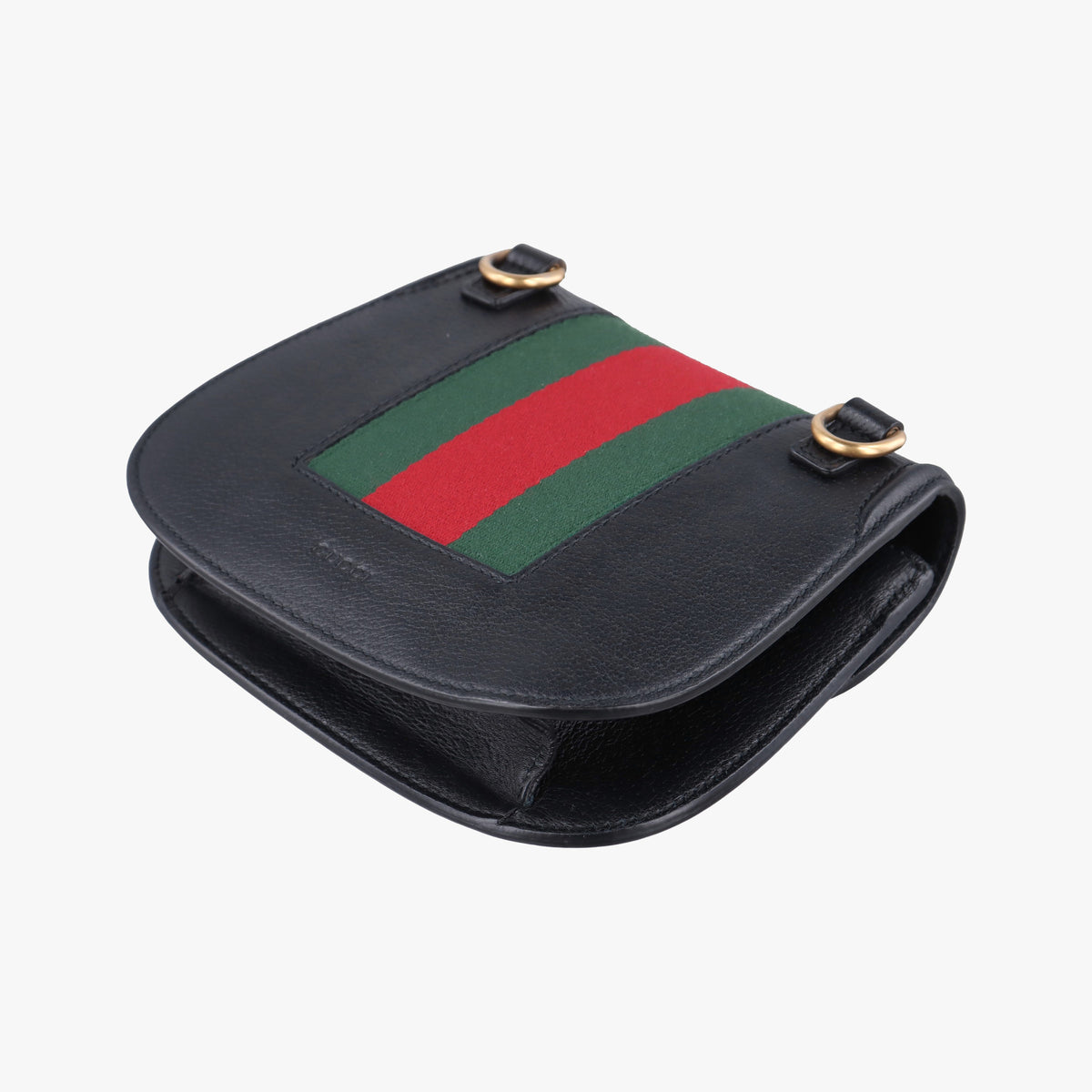 Pre-owned Gucci Totem  Sherry line Butterfly Black Leather 505387 shoulderbag | stylenewstar
