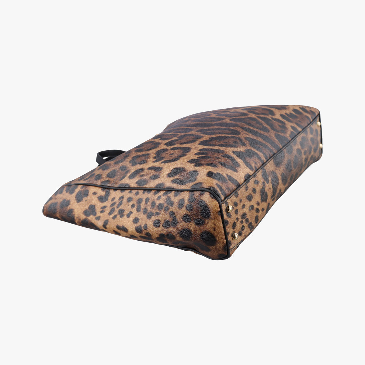 Pre-owned Dolce & Gabbana Leopard Print Tote Brown Leather  shoulderbag | stylenewstar