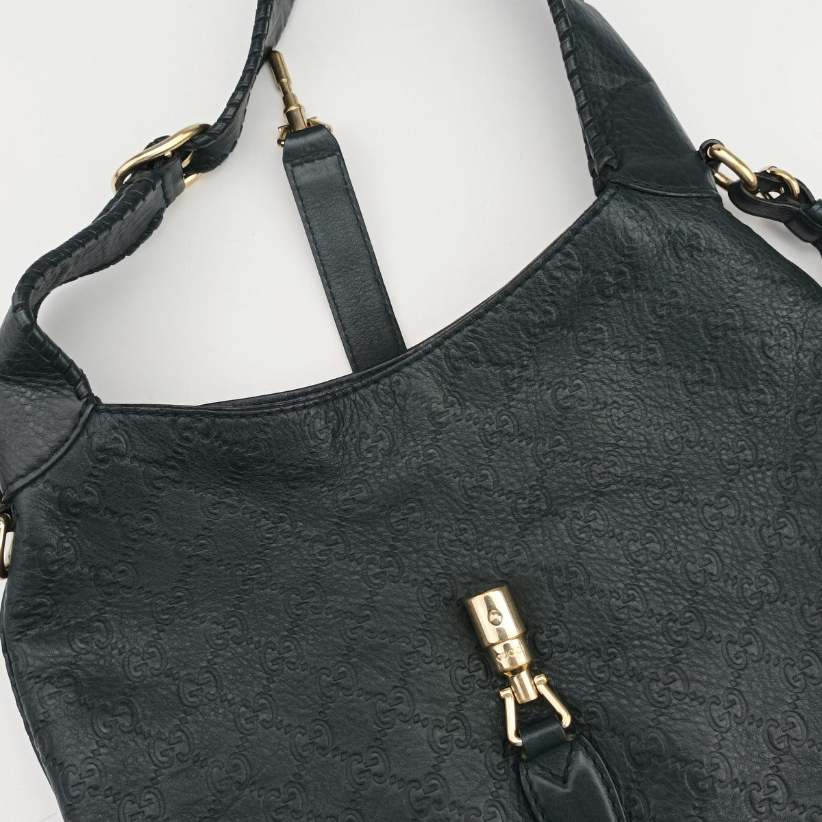 Pre-owned Gucci New Jackie Green Leather 246907 shoulderbag | stylenewstar