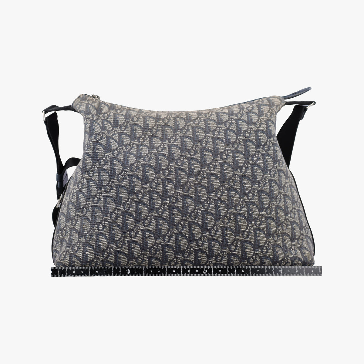 Pre-owned Christian Dior Trotter Navy Jacquard  shoulderbag | stylenewstar