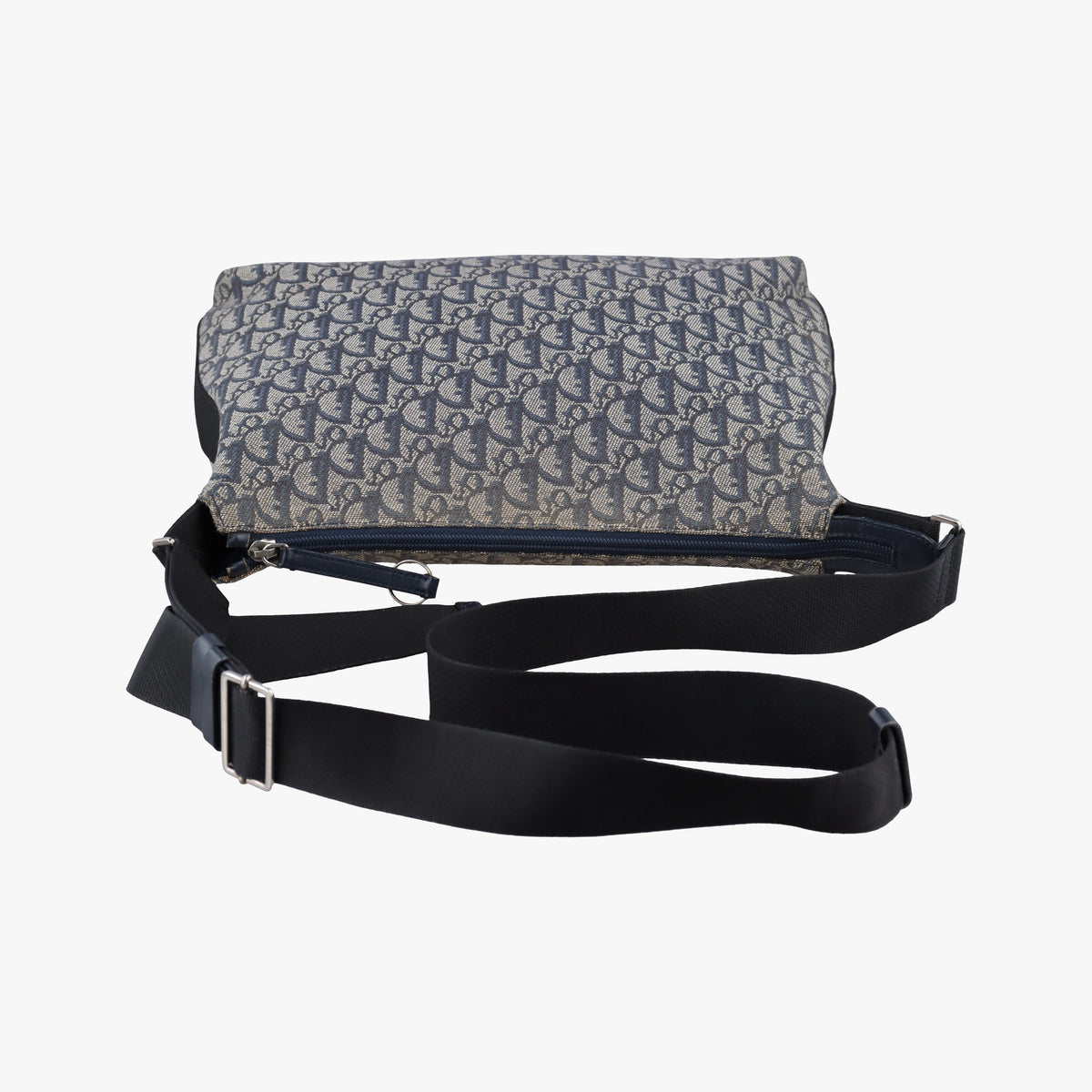 Pre-owned Christian Dior Trotter Navy Jacquard  shoulderbag | stylenewstar