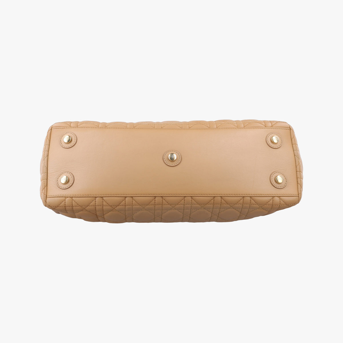 Pre-owned Christian Dior Cannage stitching Camel Lambskin  handbag | stylenewstar