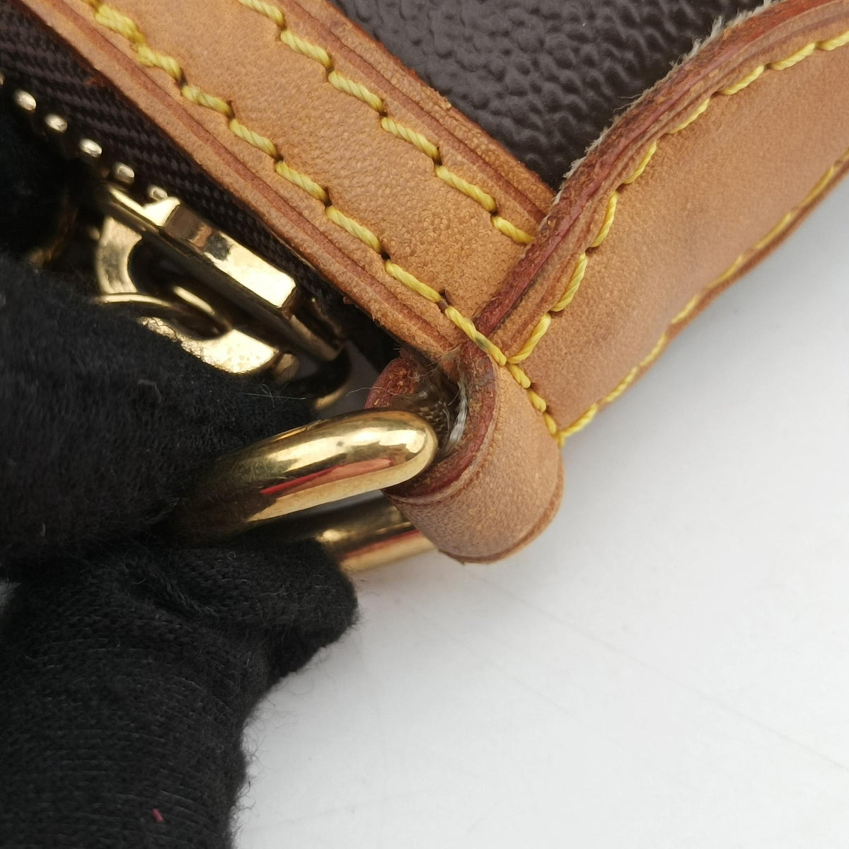 Pre-owned Louis Vuitton PALERMO PM brown Monogram Canvas M40145 shoulderbag | stylenewstar