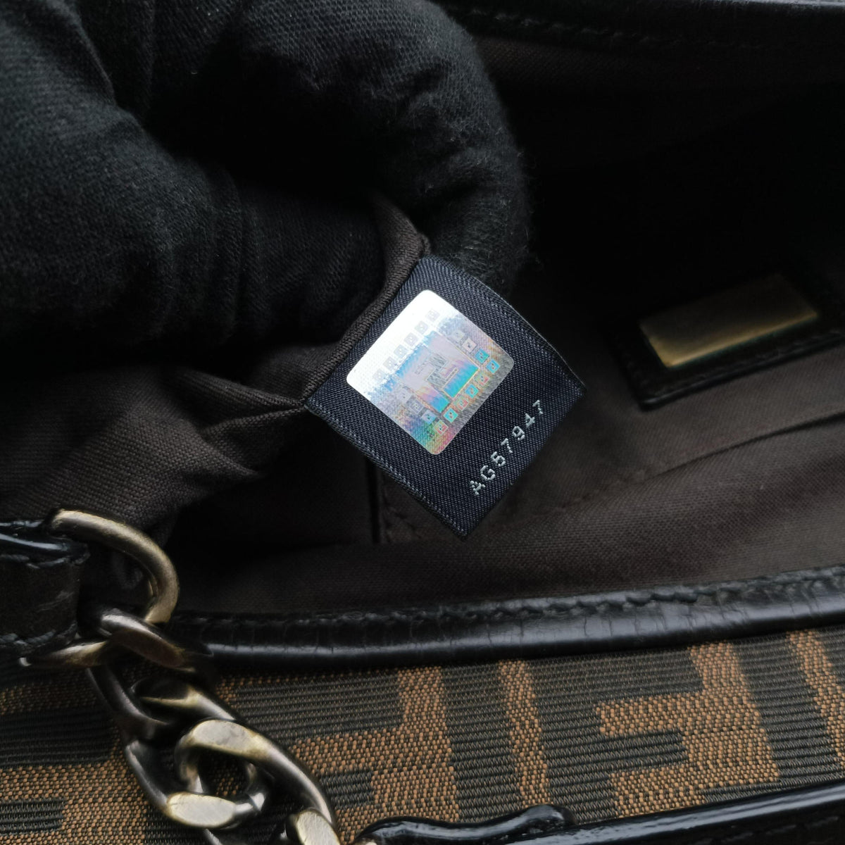 Vintage Fendi B bag zucca Brown×Black Canvas×Leather 8BR551 shoulderbag | stylenewstar