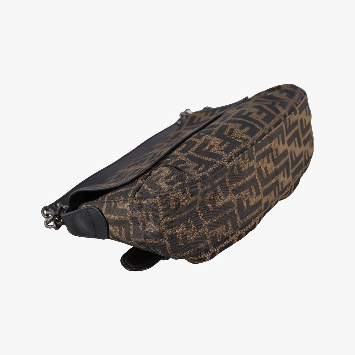 Vintage Fendi B bag zucca Brown×Black Canvas×Leather 8BR551 shoulderbag | stylenewstar