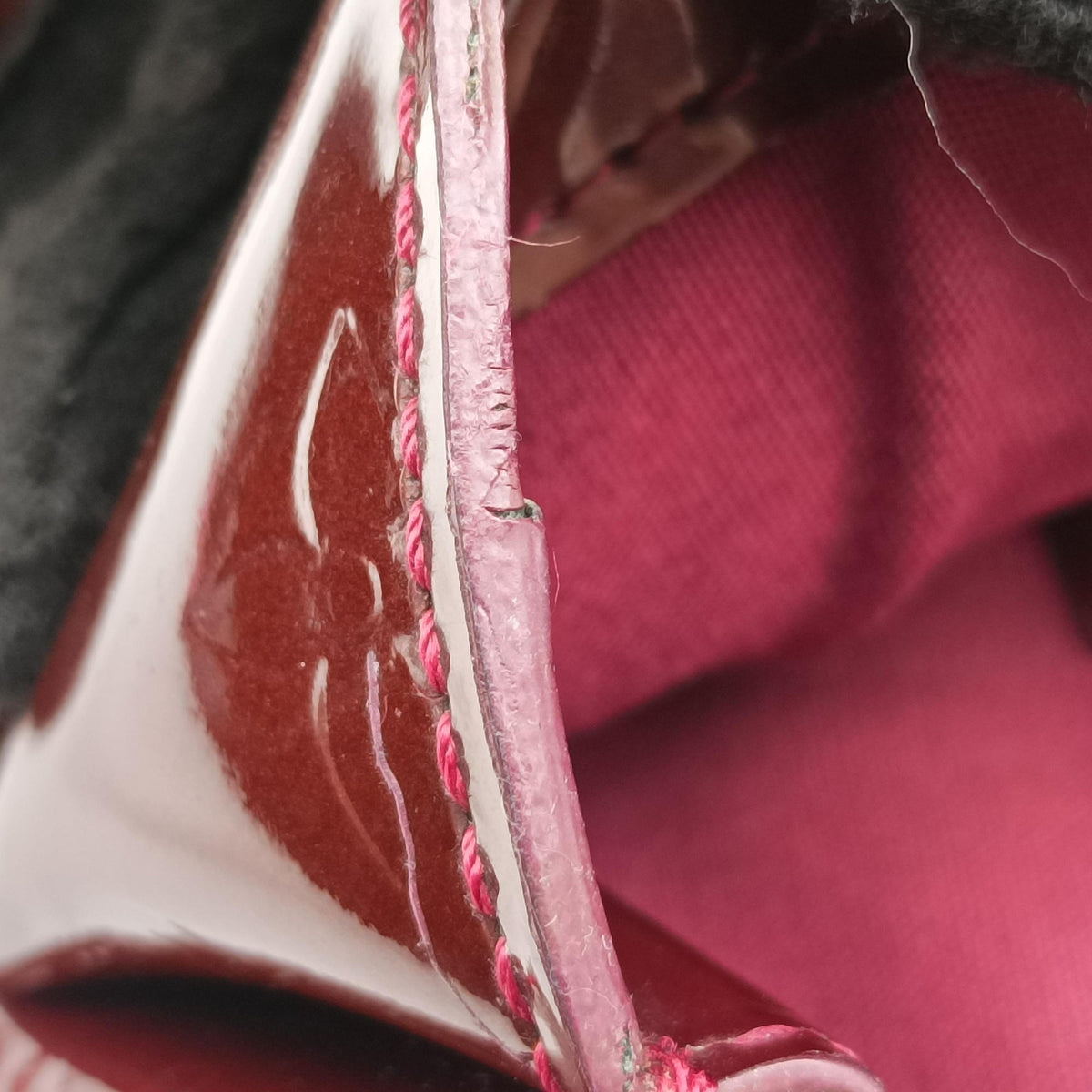Pre-owned Louis Vuitton Wilshire MM ROUGE FAUVISTE Vernis M91646 shoulderbag | stylenewstar