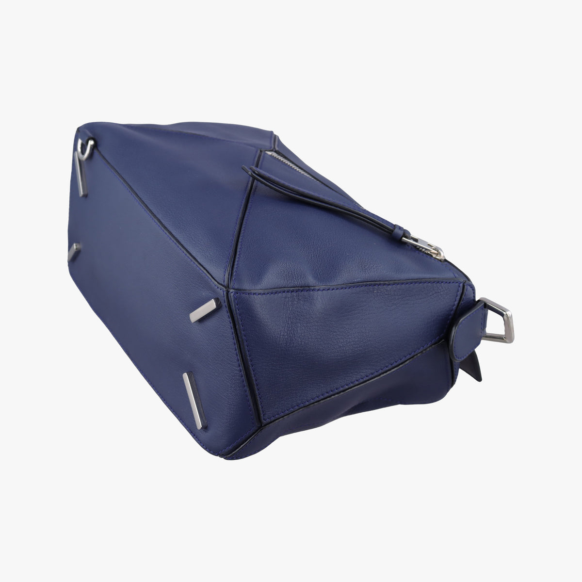Pre-owned Loewe Puzzle Blue Leather  handbag | stylenewstar