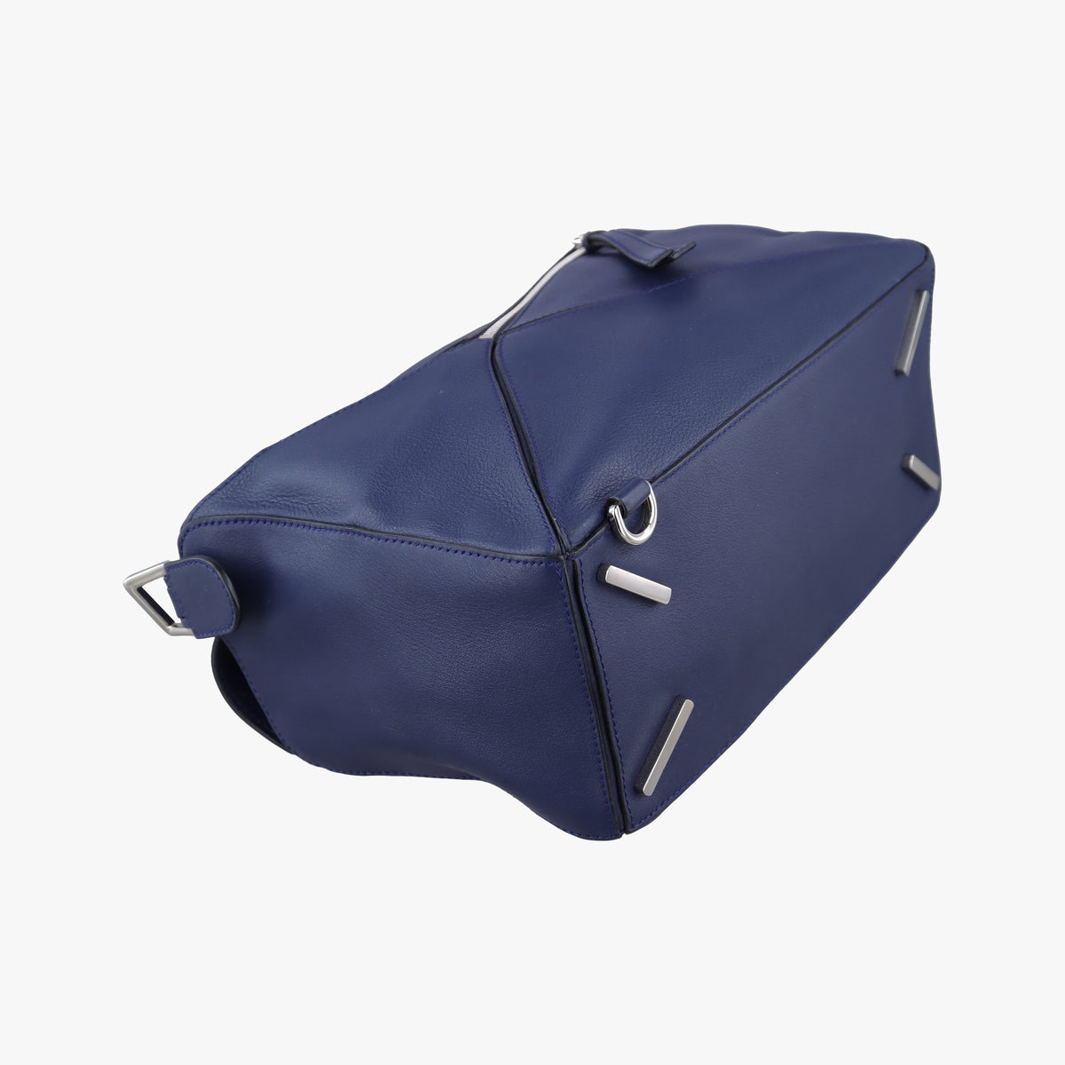 Pre-owned Loewe Puzzle Blue Leather  handbag | stylenewstar
