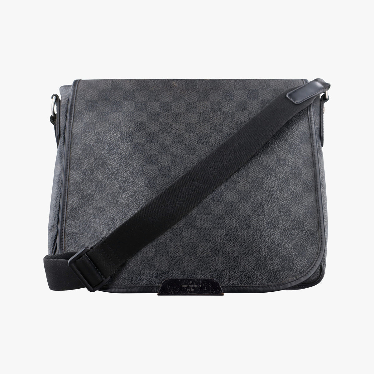 Vintage Louis Vuitton DANIEL MM Noir Damier GRAPHITE N58029 shoulderbag | stylenewstar