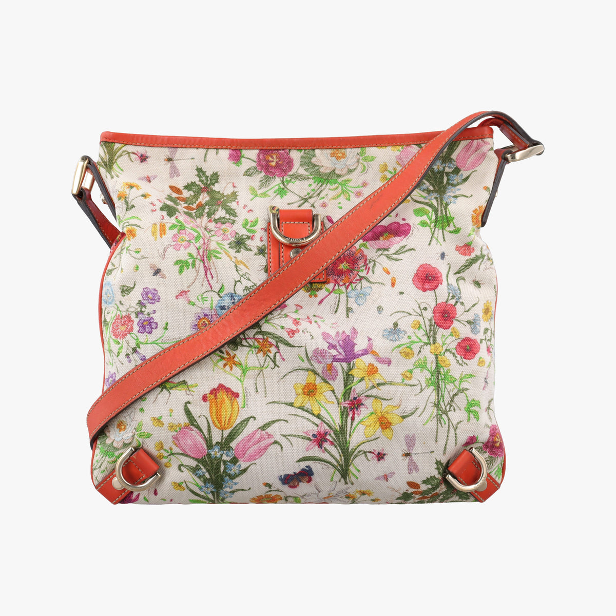 Pre-owned Gucci Flora Charmy Multicolour Leather×canvas 272400 shoulderbag | stylenewstar