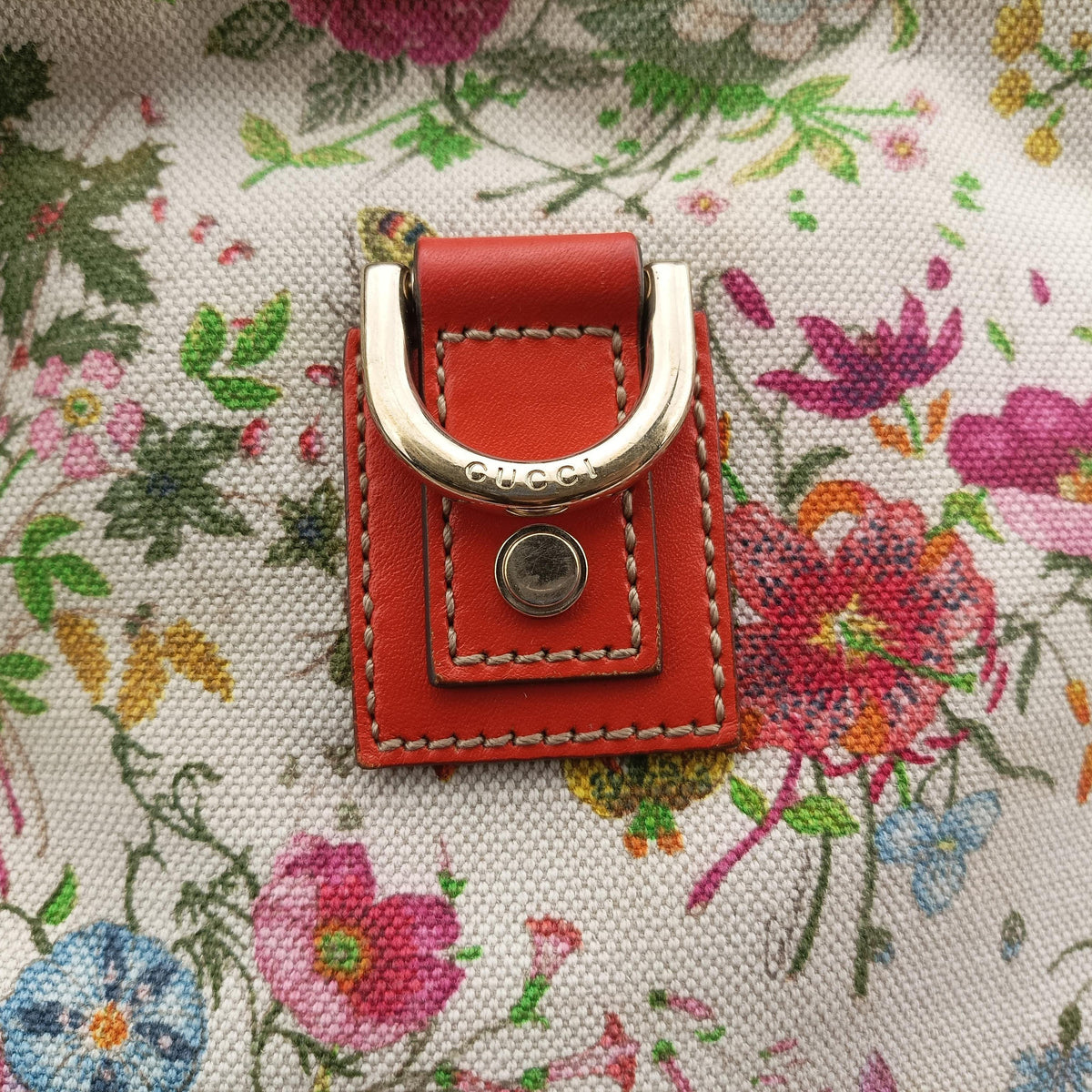 Pre-owned Gucci Flora Charmy Multicolour Leather×canvas 272400 shoulderbag | stylenewstar