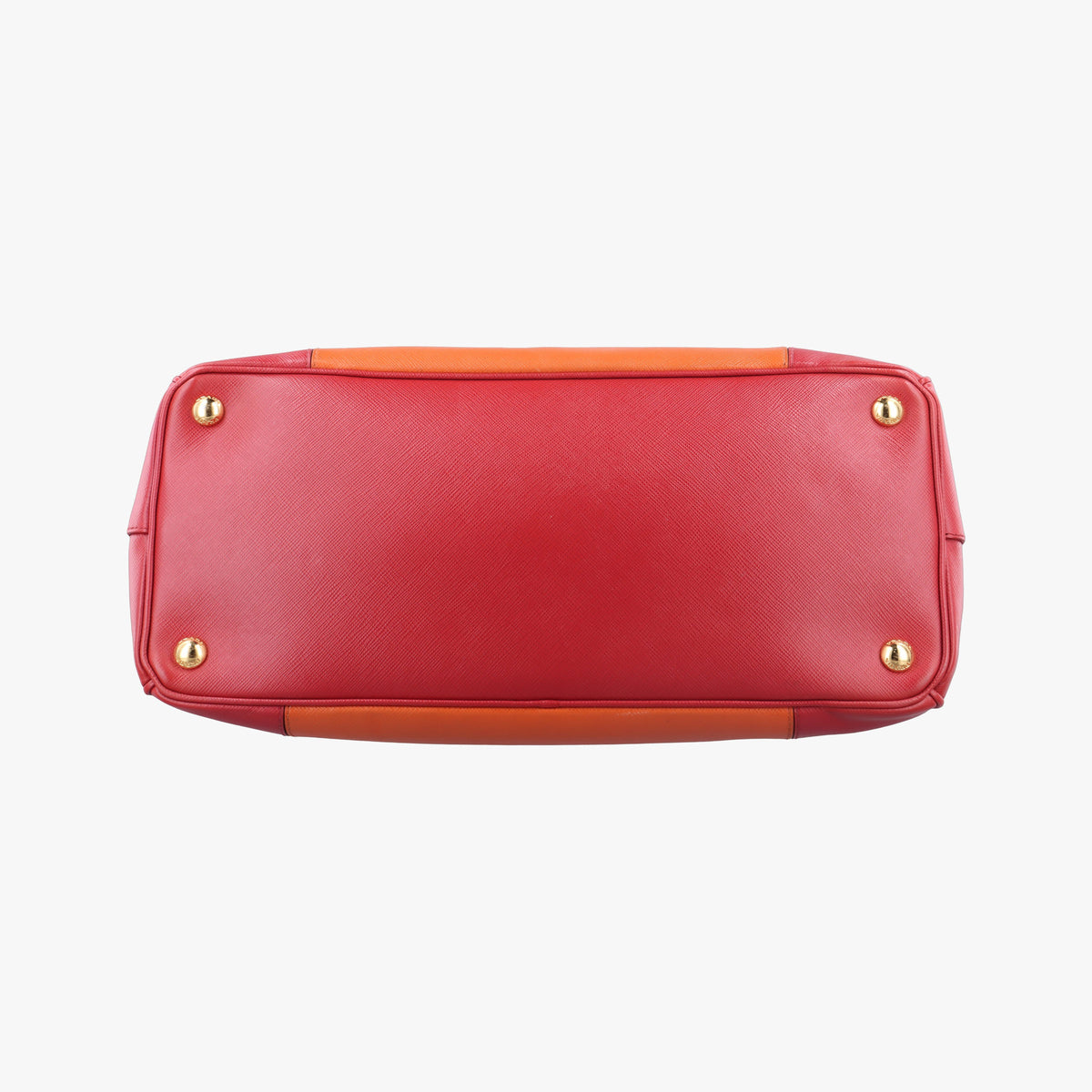 Pre-owned Prada Galleria Orange×red SAFFIANO Leather BN1844 shoulderbag | stylenewstar
