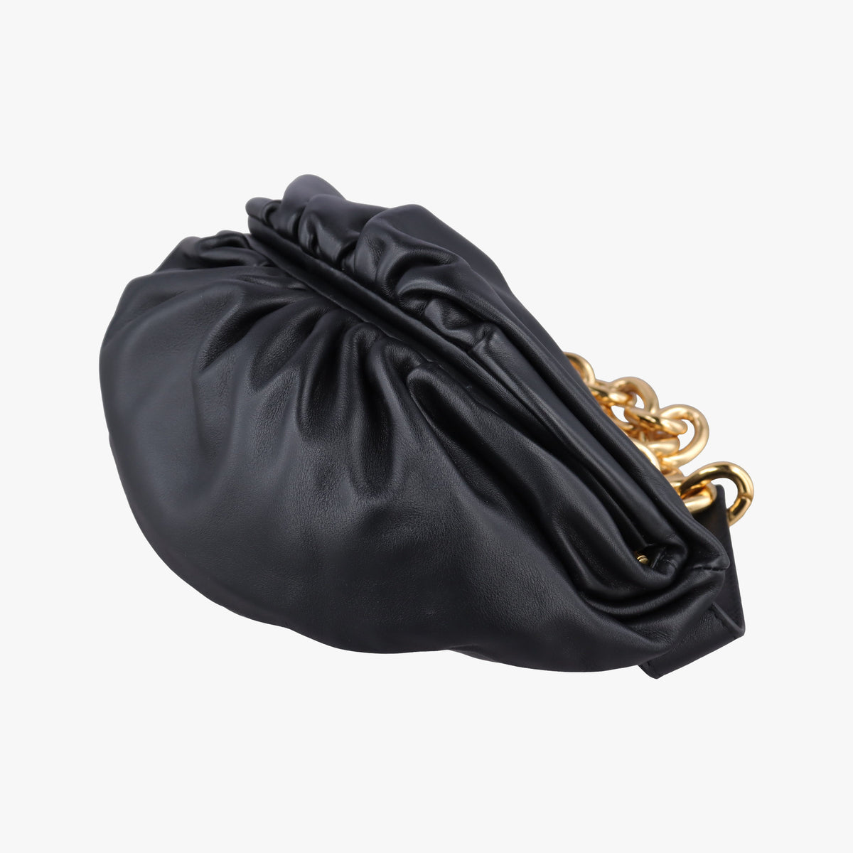 Secondhand Bottega Veneta The Chain Pouch Black Leather  bum bag/waist bag | stylenewstar