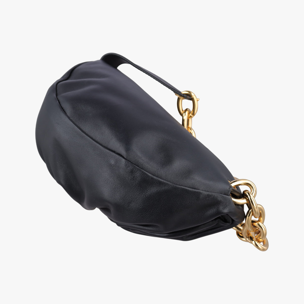 Secondhand Bottega Veneta The Chain Pouch Black Leather  bum bag/waist bag | stylenewstar