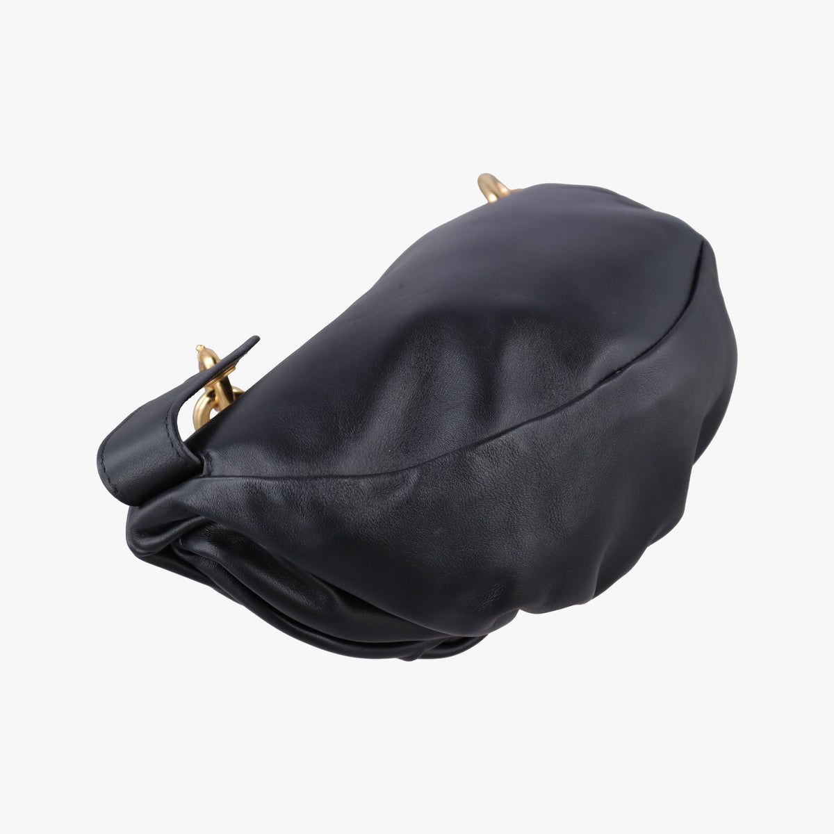 Secondhand Bottega Veneta The Chain Pouch Black Leather  bum bag/waist bag | stylenewstar