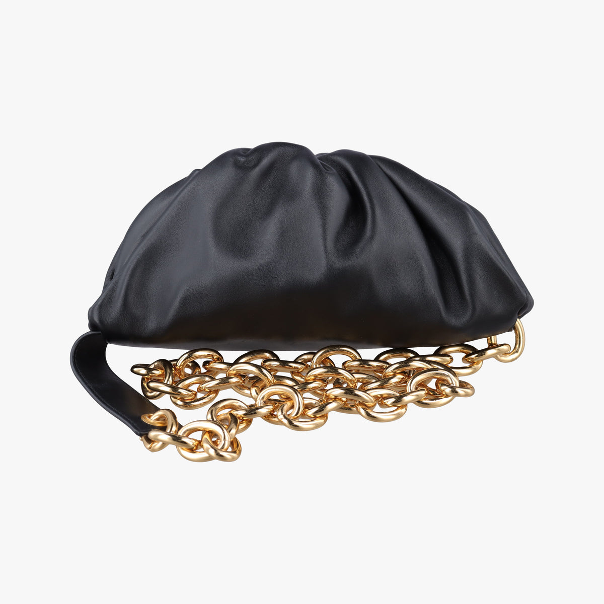 Secondhand Bottega Veneta The Chain Pouch Black Leather  bum bag/waist bag | stylenewstar