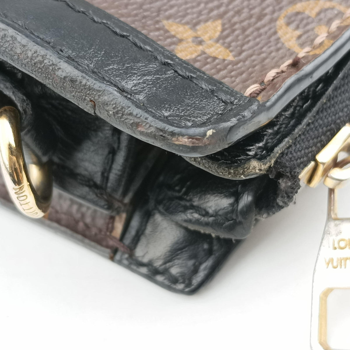 Secondhand Louis Vuitton Trunk Clutch Brown Monogram canvas x calfskin M43596 shoulderbag | stylenewstar