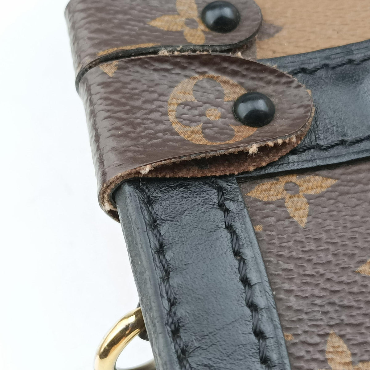 Secondhand Louis Vuitton Trunk Clutch Brown Monogram canvas x calfskin M43596 shoulderbag | stylenewstar