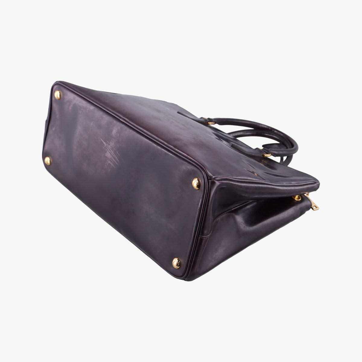 Pre-owned Prada Galleria Purple patent BN2274 handbag | stylenewstar