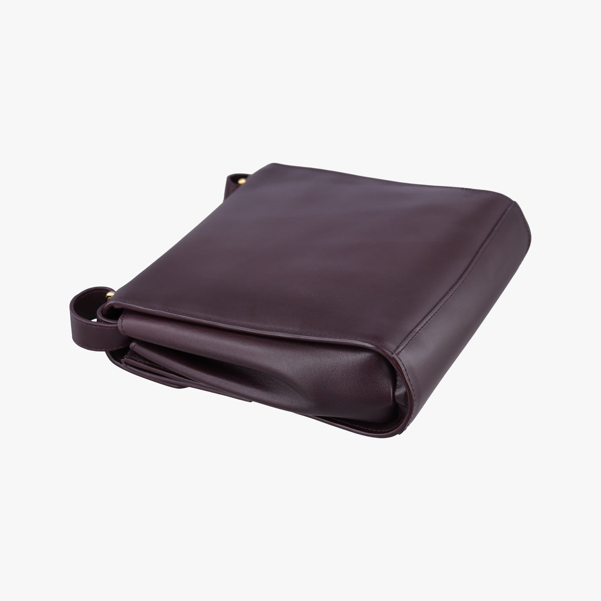 Pre-owned Bottega Veneta The Clip Burgundy Leather  shoulderbag | stylenewstar