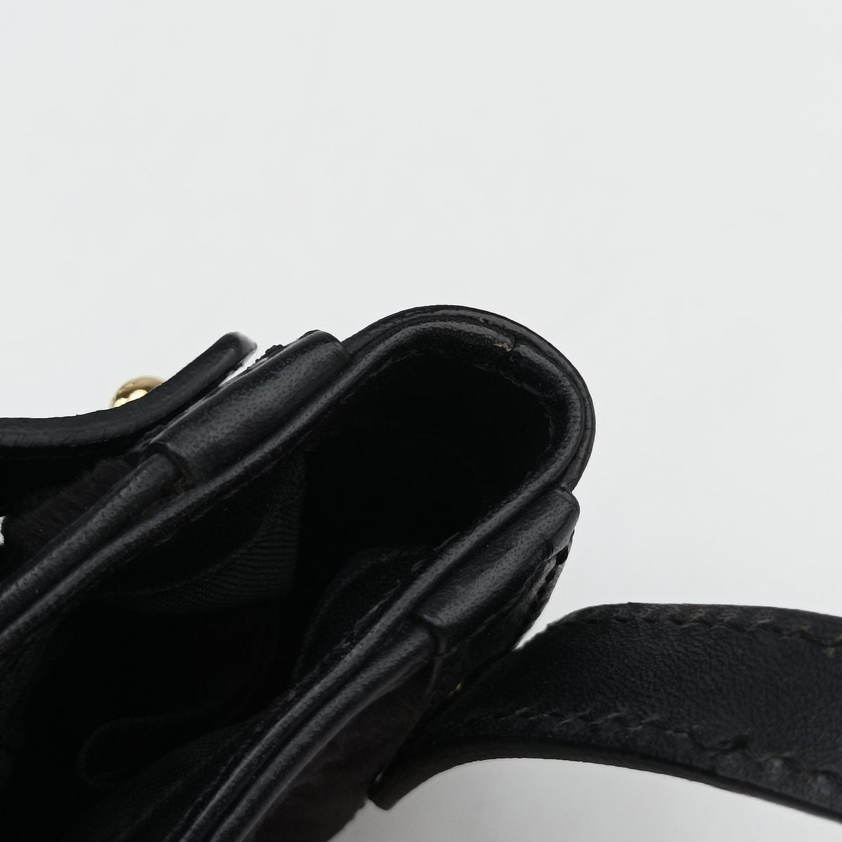 Vintage Fendi B Mix Black Leather×Fur 8BK038 handbag | stylenewstar