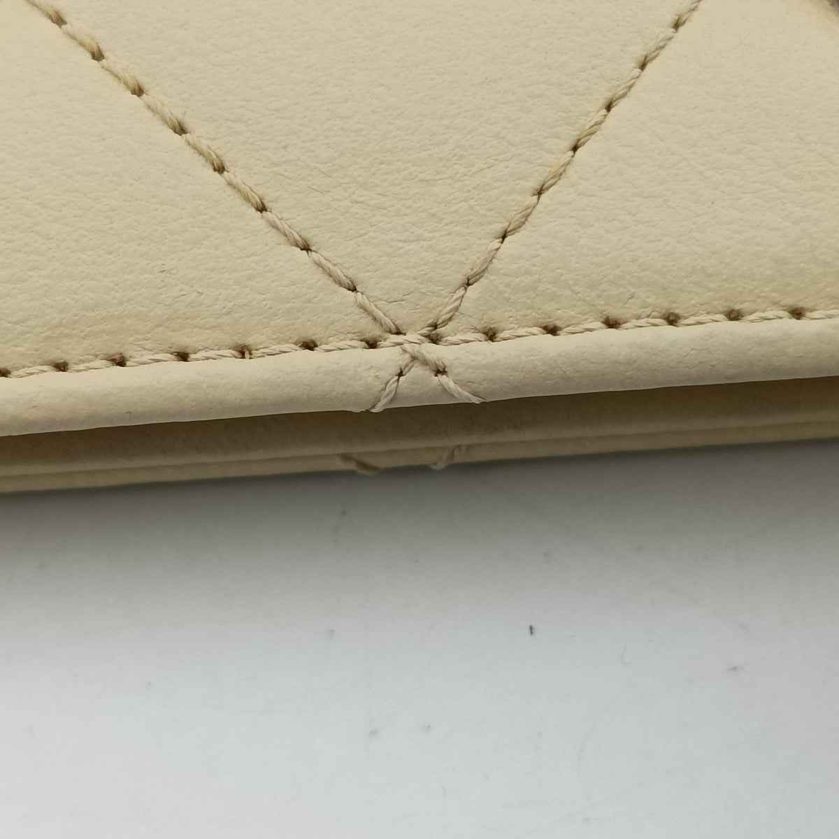 Vintage Chanel CC Button Timeless Wristlet Clutch Bag Beige lambskin AS0178 handbag | stylenewstar