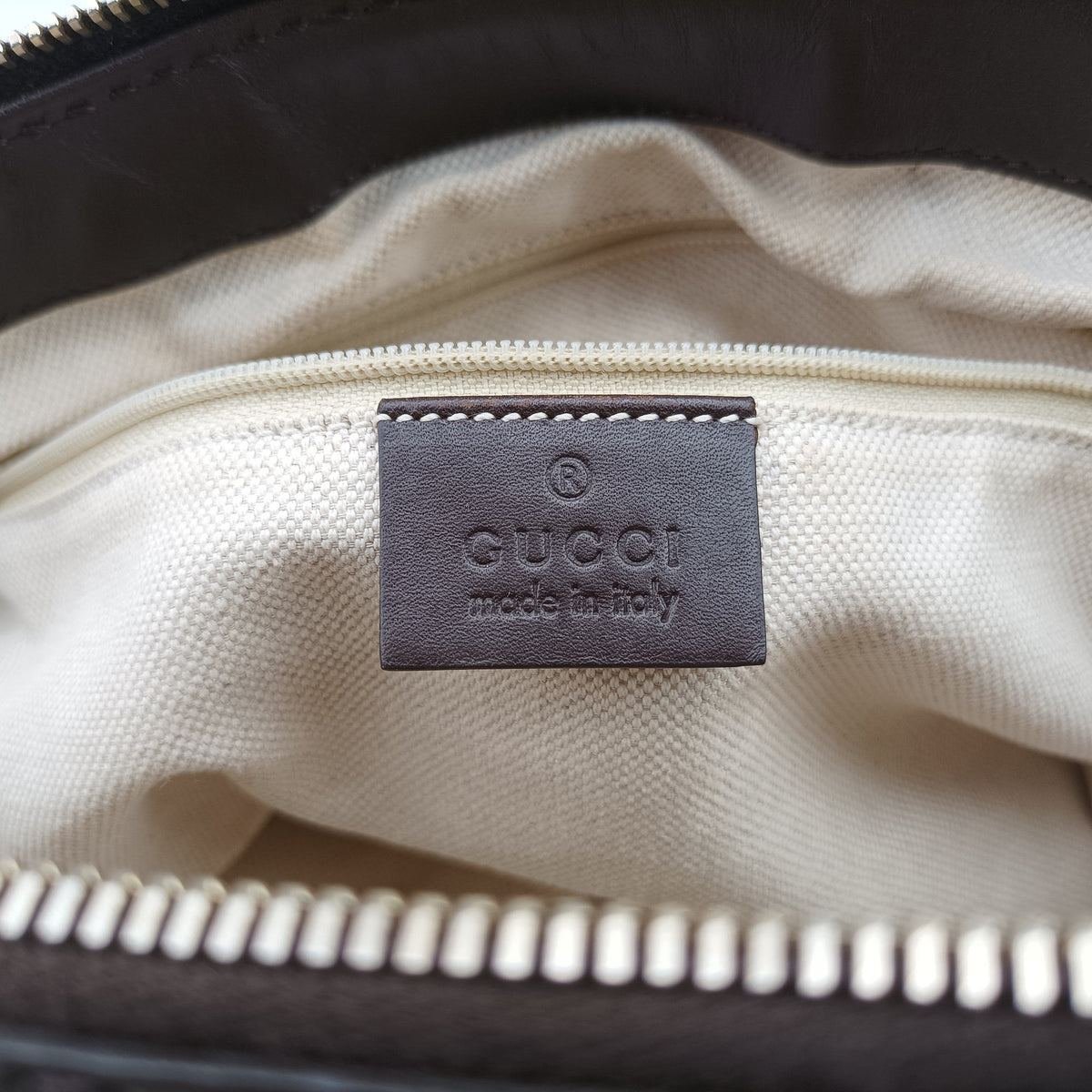 Pre-owned Gucci Sukey Beige×Brown canvas×leather 247902 handbag | stylenewstar