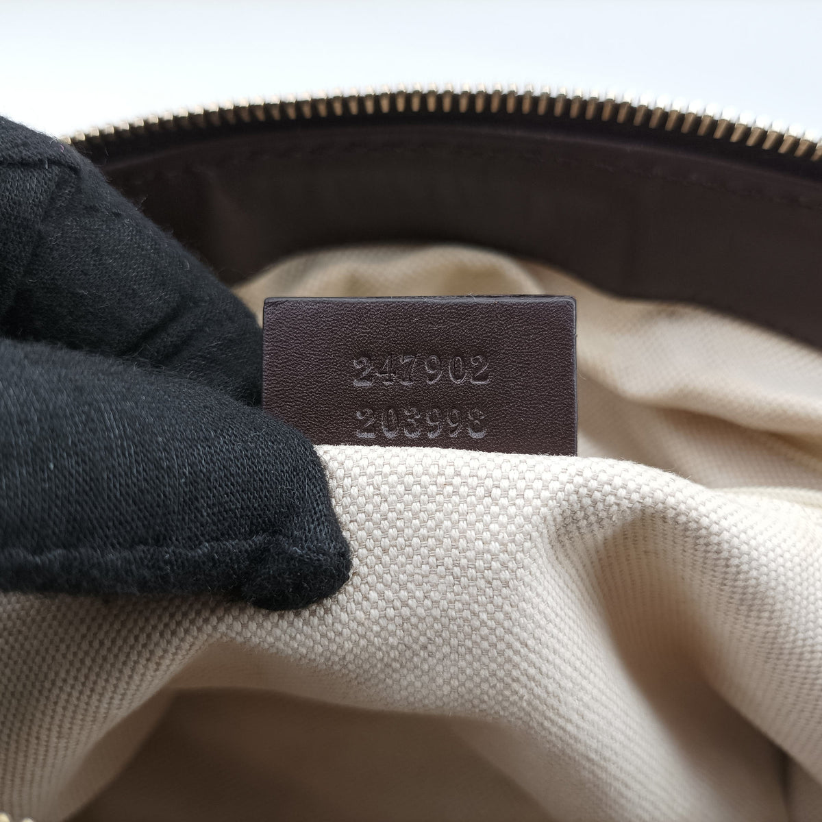 Pre-owned Gucci Sukey Beige×Brown canvas×leather 247902 handbag | stylenewstar