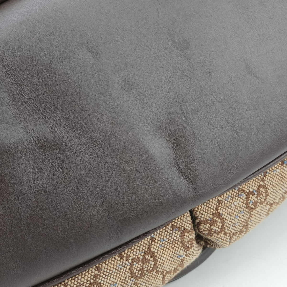 Pre-owned Gucci Sukey Beige×Brown canvas×leather 247902 handbag | stylenewstar