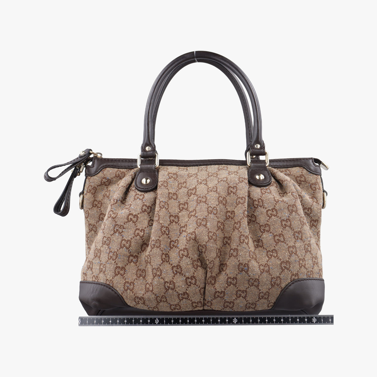 Pre-owned Gucci Sukey Beige×Brown canvas×leather 247902 handbag | stylenewstar