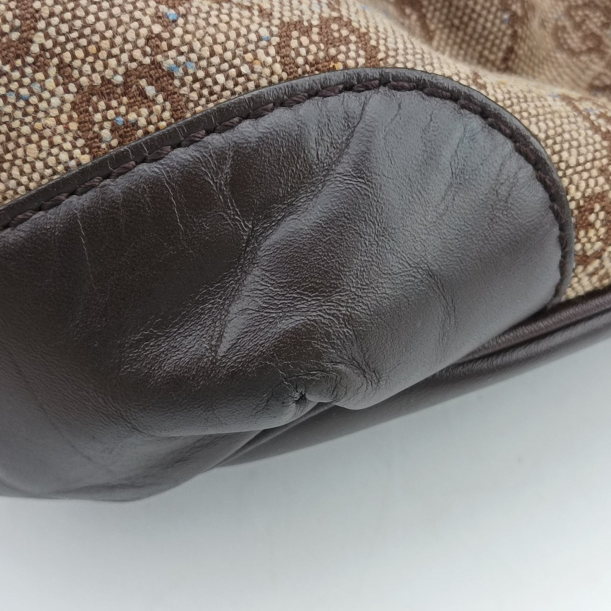 Pre-owned Gucci Sukey Beige×Brown canvas×leather 247902 handbag | stylenewstar